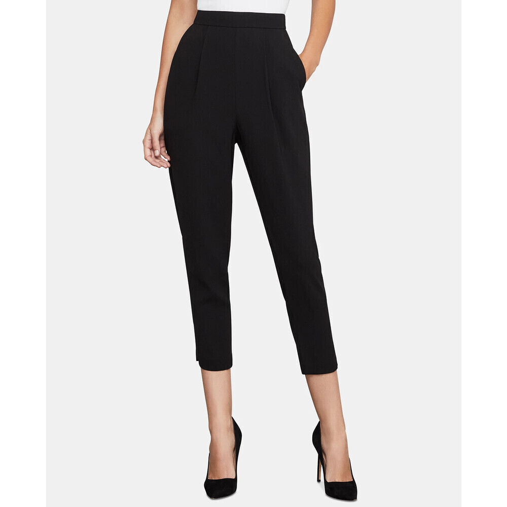 BCBGMAXAZRIA women's Pleated Ankle tapered Pants size S $238 in black